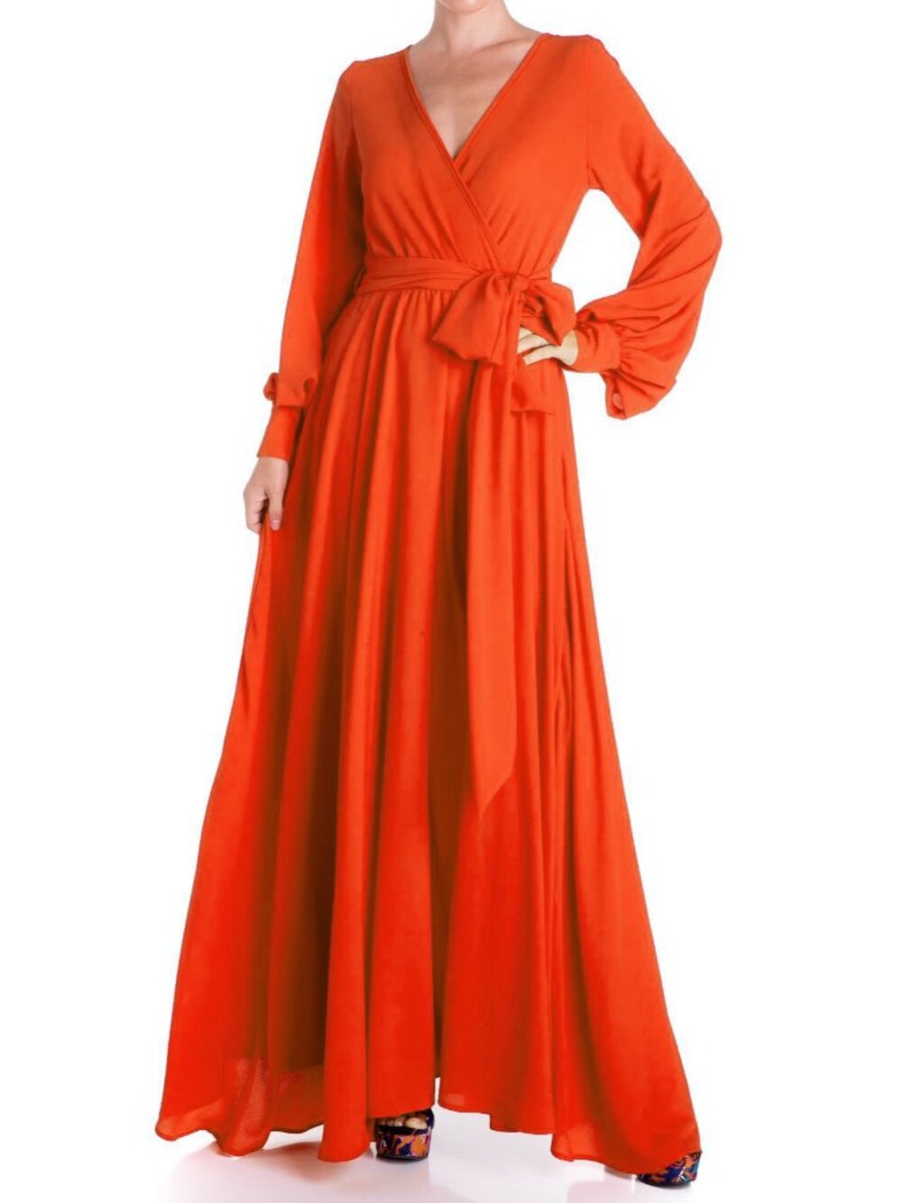 Meghan LA - Lilypad Maxi Dress in Flame